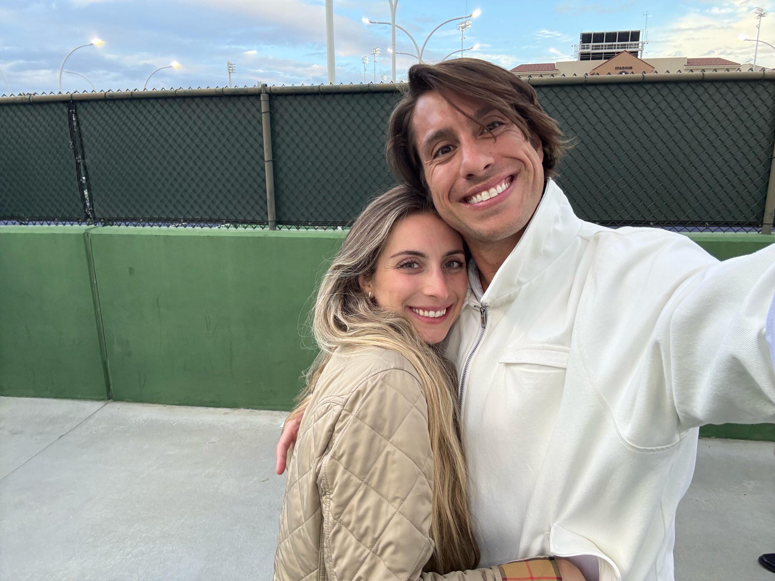 Us enjoying sunny matches at Indian Wells BNP Paribas Open