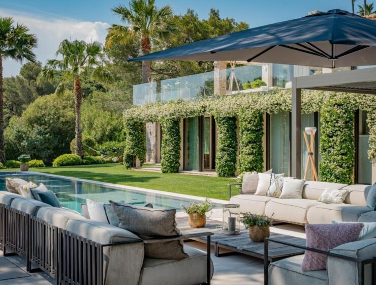 Saint-Tropez villa with tennis court and sea view for rent