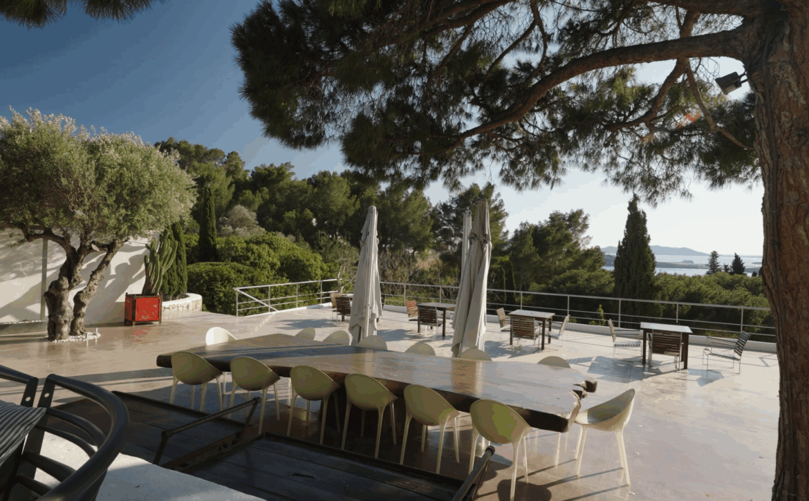 Luxury tennis villa in Ibiza with sea views