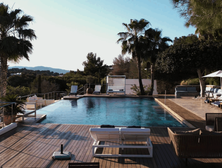 Luxury tennis villa in Ibiza with sea views