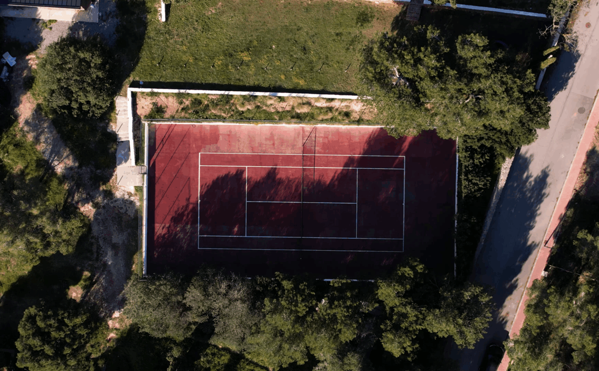 Luxury tennis villa in Ibiza with sea views