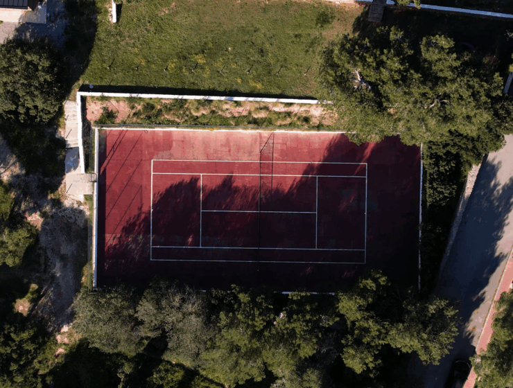 Luxury tennis villa in Ibiza with sea views