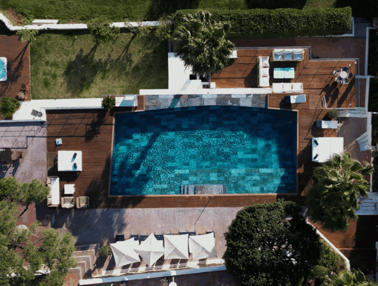 Luxury tennis villa in Ibiza with sea views