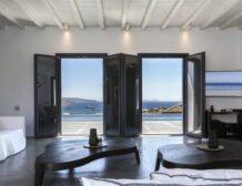 Mykonos luxury villa with tennis court and sea view
