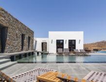 Mykonos luxury villa with tennis court and sea view