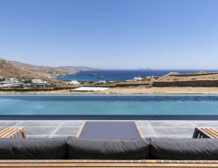 Mykonos luxury villa with tennis court and sea view
