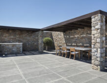 Mykonos luxury villa with tennis court and sea view