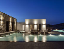 Mykonos luxury villa with tennis court and sea view