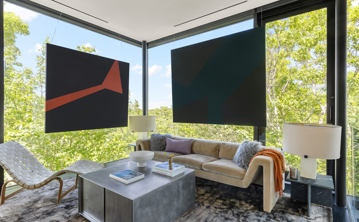 modern tennis estate in Water Mill
