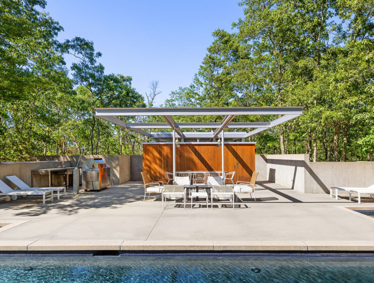 modern tennis estate in Water Mill