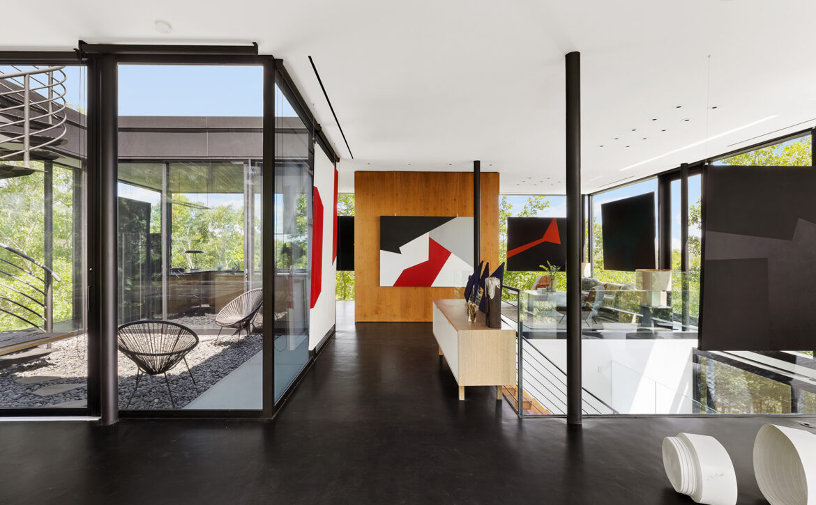 modern tennis estate in Water Mill