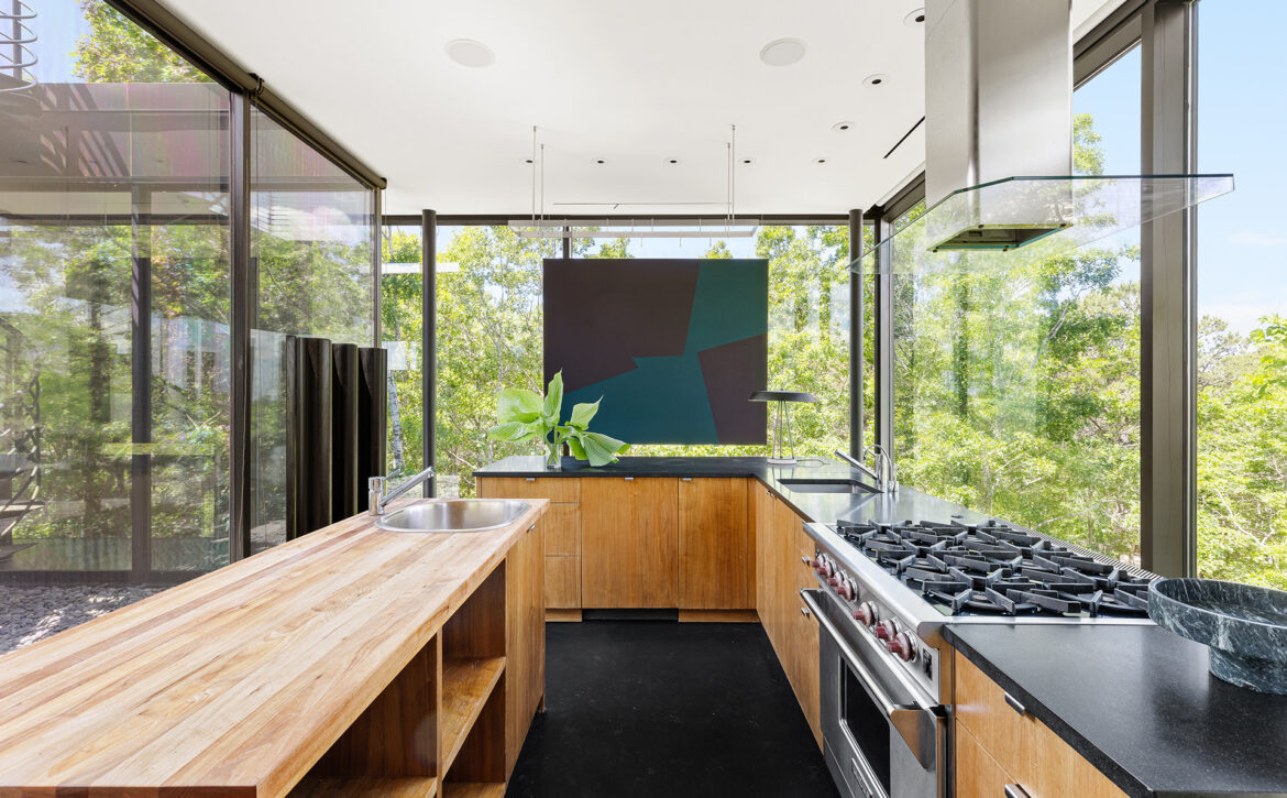modern tennis estate in Water Mill